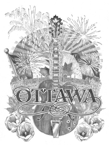 Pencil sketch of Ottawa music