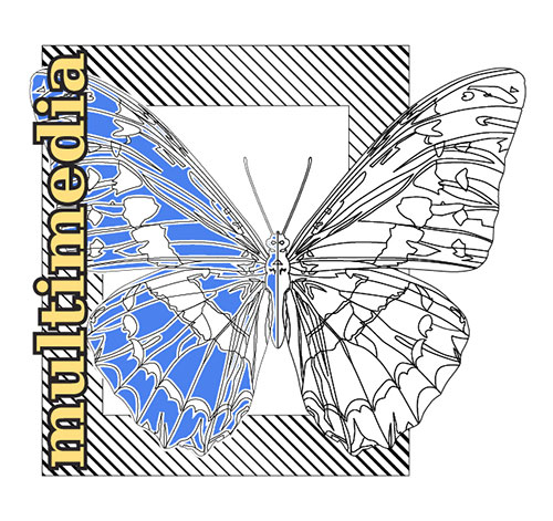 Vector Butterfly blue